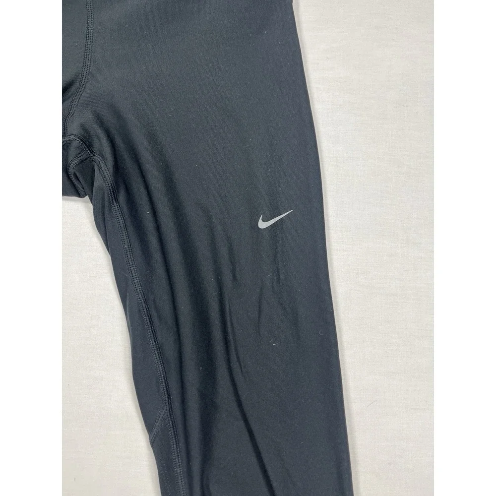 Nike Dri-Fit Capri Running Leggings Womens Small Black Orange Pink Athletic Crop